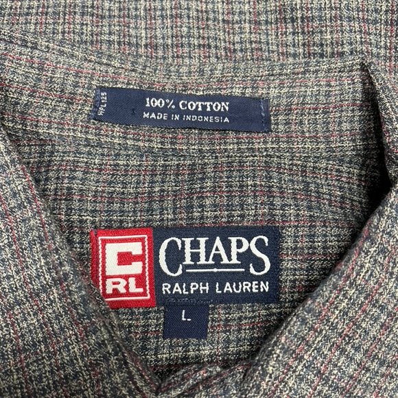 Chaps Ralph Lauren Mens Plaid Shirt Size Large - Picture 4 of 5